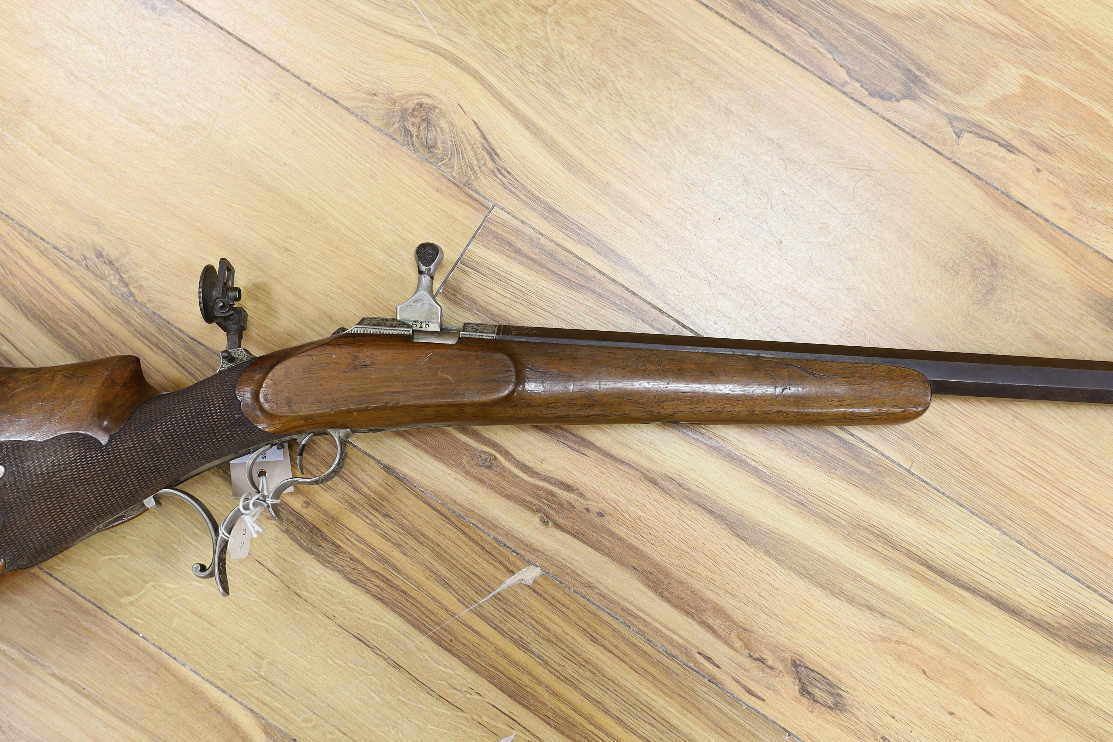 A German Zimmer-schutzen breech-loading rifle, 114cm